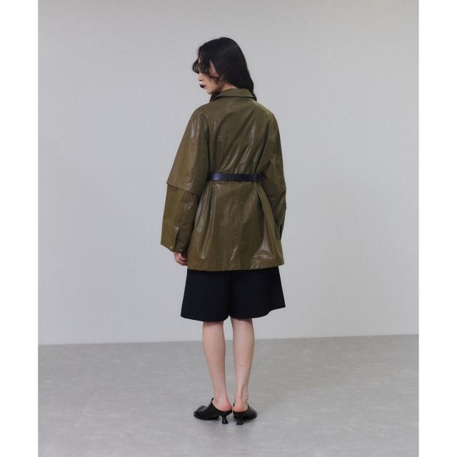 アダムエロペ（ADAM ET ROPE’）/2WAYスリーブコーティングシャツブルゾン
