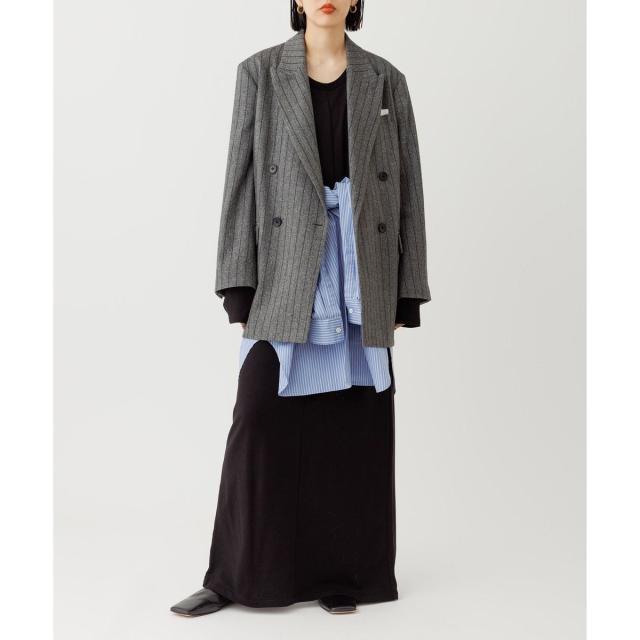 ノーリーズ ウォッシャブル ツイル フレンチ 半袖 ジャケット ブラック