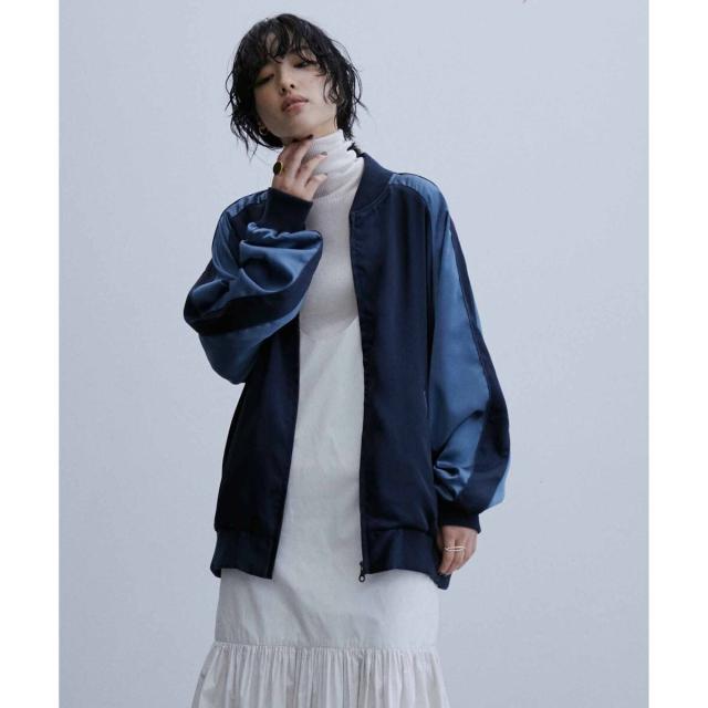 アダムエロペ（ADAM ET ROPE’）/【WEB限定】スカジャン ”EUPHORIA” 刺繍 ジャケット / ジップブルゾン / ロングシー