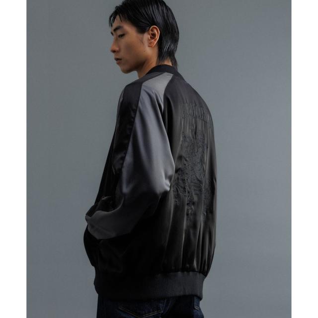 アダムエロペ（ADAM ET ROPE’）/【WEB限定】スカジャン ”EUPHORIA” 刺繍 ジャケット / ジップブルゾン / ロングシー