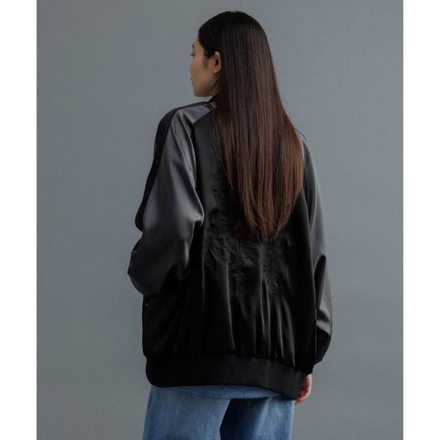 アダムエロペ（ADAM ET ROPE’）/【WEB限定】スカジャン ”EUPHORIA” 刺繍 ジャケット / ジップブルゾン / ロングシー