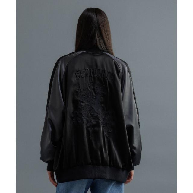 アダムエロペ（ADAM ET ROPE’）/【WEB限定】スカジャン ”EUPHORIA” 刺繍 ジャケット / ジップブルゾン / ロングシー