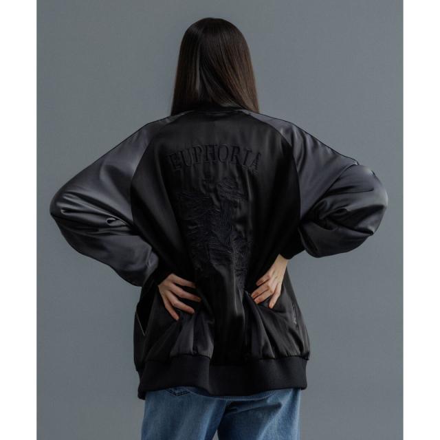 アダムエロペ（ADAM ET ROPE’）/【WEB限定】スカジャン ”EUPHORIA” 刺繍 ジャケット / ジップブルゾン / ロングシー