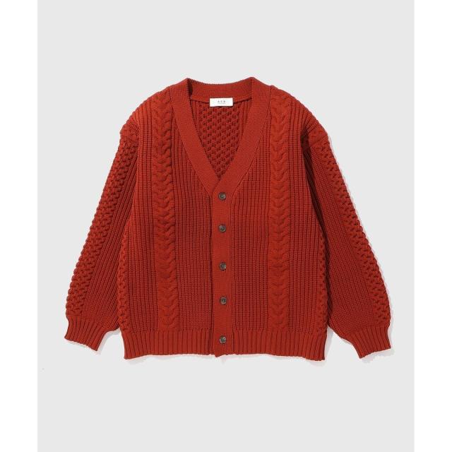 アダムエロペ（ADAM ET ROPE’）/【WEB限定】ボリューム ケーブル オーバーサイズ カーディガン / 超軽量 / ユニセックス
