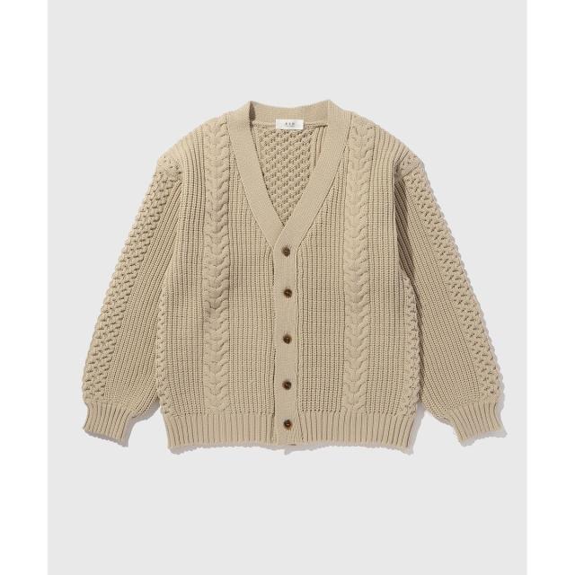 アダムエロペ（ADAM ET ROPE’）/【WEB限定】ボリューム ケーブル オーバーサイズ カーディガン / 超軽量 / ユニセックス