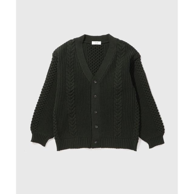 アダムエロペ（ADAM ET ROPE’）/【WEB限定】ボリューム ケーブル オーバーサイズ カーディガン / 超軽量 / ユニセックス