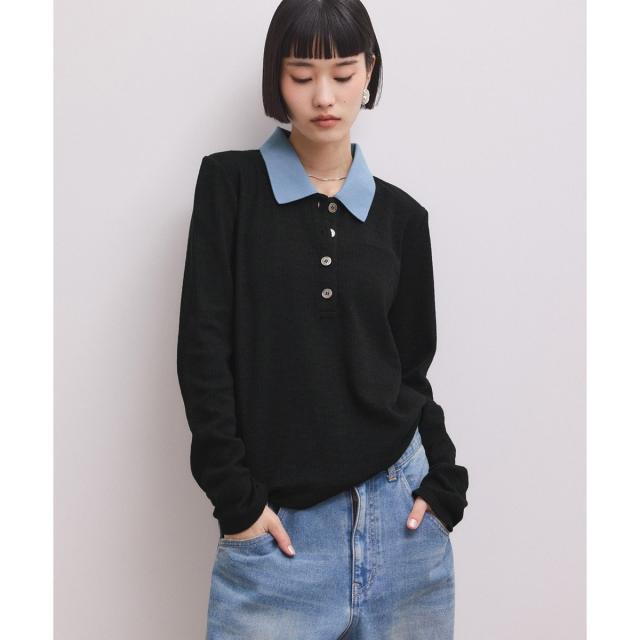 アダムエロペ（ADAM ET ROPE’）/【WEB限定】ロングスリーブポロシャツ