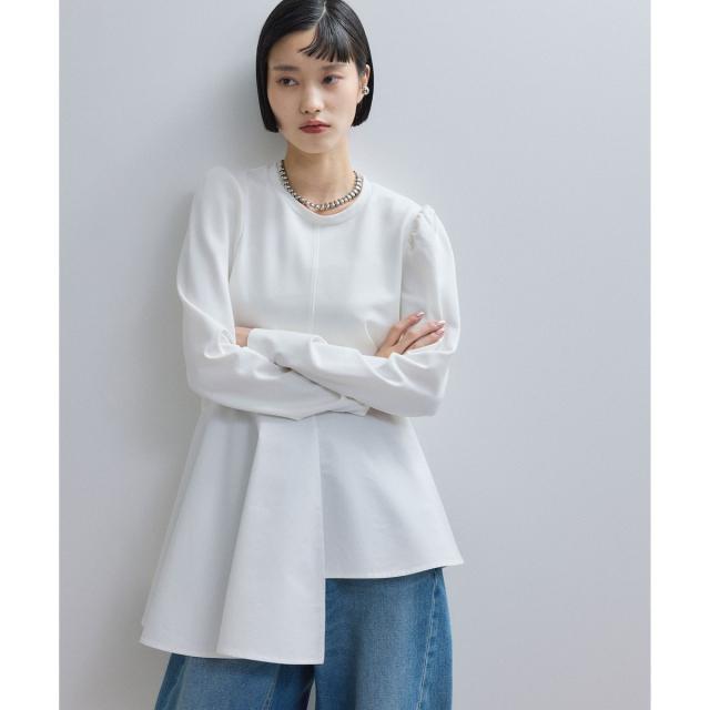 アダムエロペ（ADAM ET ROPE’）/【WEB限定】・【オケージョン】フリルペプラムロングスリーブカットソー