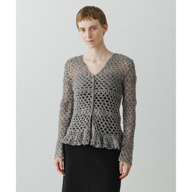 アダムエロペ（ADAM ET ROPE’）/【EMOELLE】クロシェカーディガン