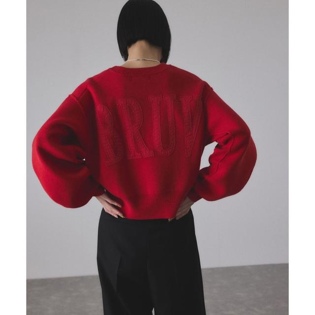 アダムエロペ（ADAM ET ROPE’）/【サステナブル】ロゴパッチスウェットニット