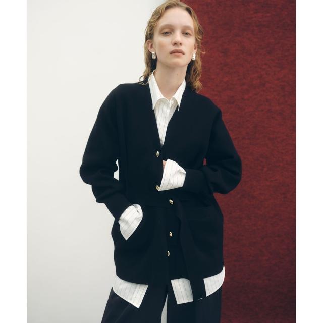 アダムエロペ（ADAM ET ROPE’）/【サステナブル】マルチWAYベルテッドミドルカーディガン