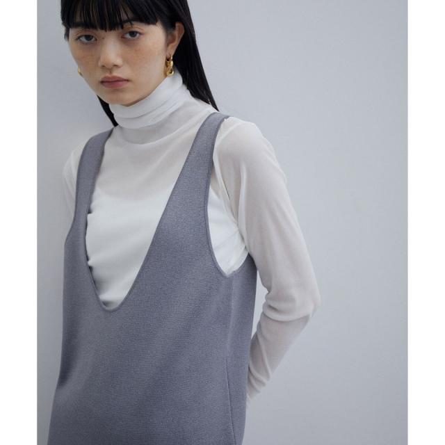 アダムエロペ（ADAM ET ROPE’）/フロッキーチュールタートルネックプルオーバー