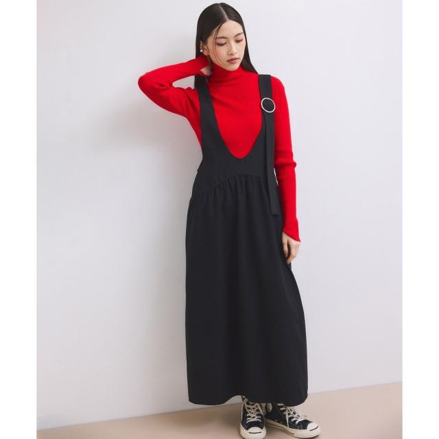 アダムエロペ（ADAM ET ROPE’）/【WEB限定】ディープネックAラインワンピース