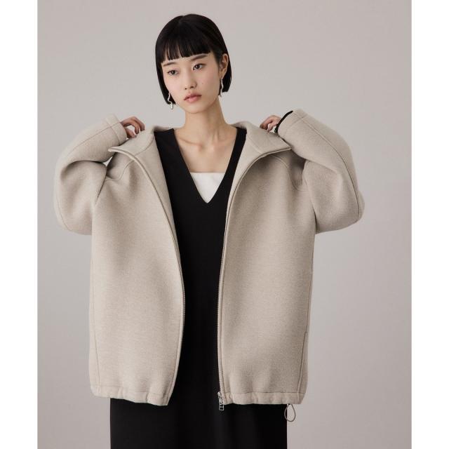 アダムエロペ（ADAM ET ROPE’）/【WEB限定】メランジボンディングフーディーブルゾン