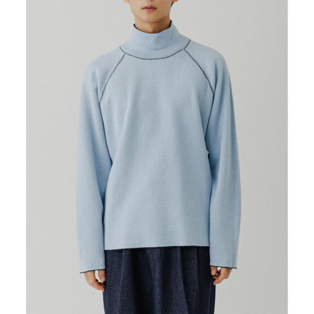 アダムエロペ（ADAM ET ROPE’）/《リバーシブル》カシミヤブレンド オフタートルニット