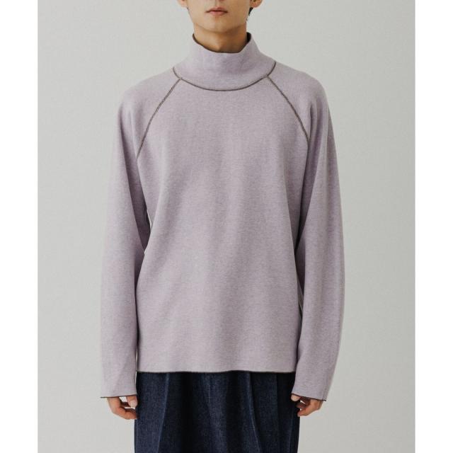 アダムエロペ（ADAM ET ROPE’）/《リバーシブル》カシミヤブレンド オフタートルニット