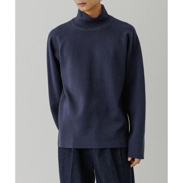 アダムエロペ（ADAM ET ROPE’）/《リバーシブル》カシミヤブレンド オフタートルニット