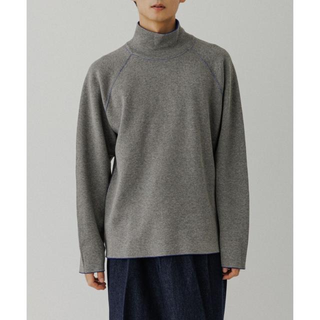 アダムエロペ（ADAM ET ROPE’）/《リバーシブル》カシミヤブレンド オフタートルニット