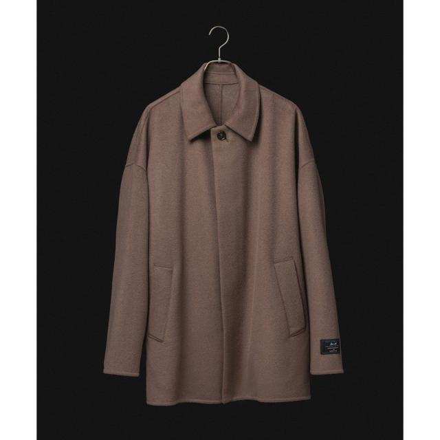 アダムエロペ（ADAM ET ROPE’）/メリノウール ダブルフェイス ショート ステンカラーコート
