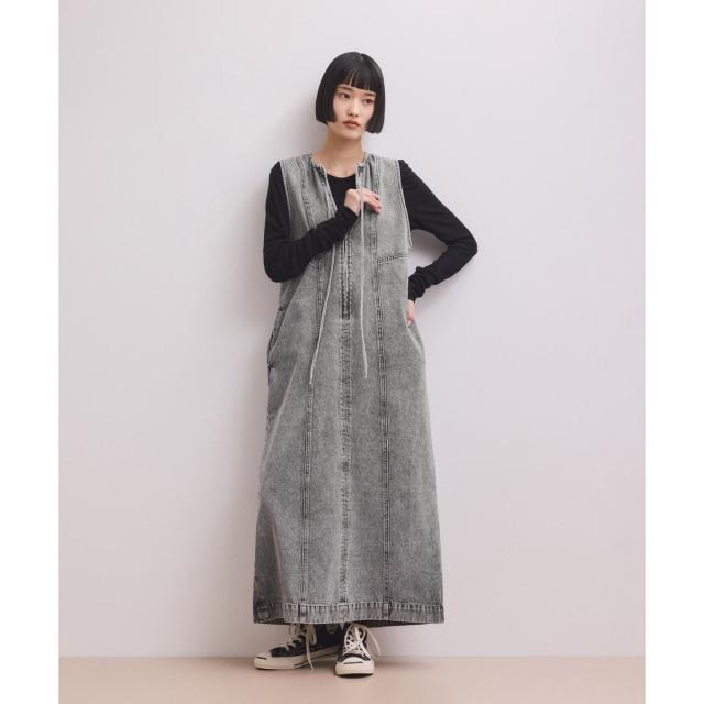 アダムエロペ（ADAM ET ROPE’）/【WEB限定】ドロストネックデニムワンピース