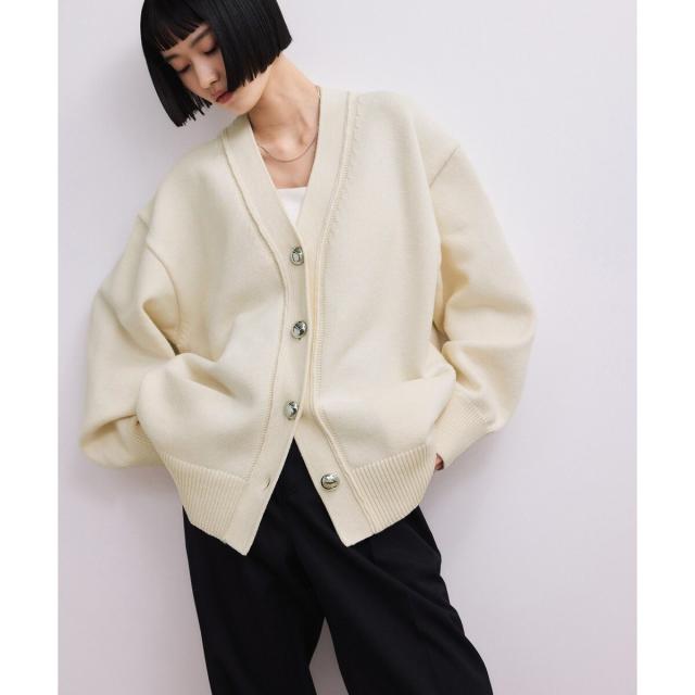 ADAM ET ROPE アダムエロペ カーディガン F ベージュ 【古着】【中古 