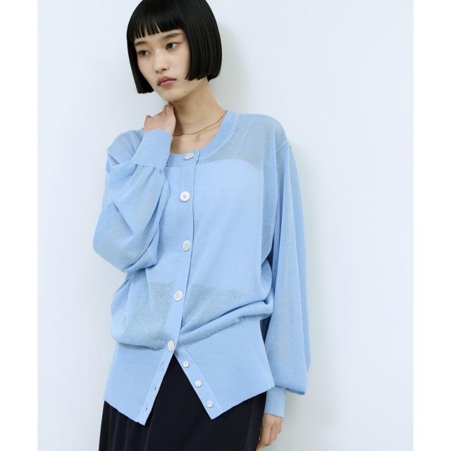 アダムエロペ（ADAM ET ROPE’）/【WEB限定】シアークルーネックカーディガン