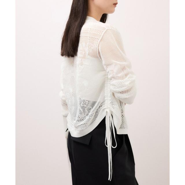 アダムエロペ（ADAM ET ROPE’）/【サステナブル】クロシェニットシャツ_5
