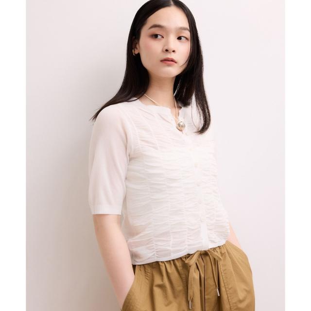 アダムエロペ（ADAM ET ROPE’）/【WEB限定】シアーシャーリングカーディガン