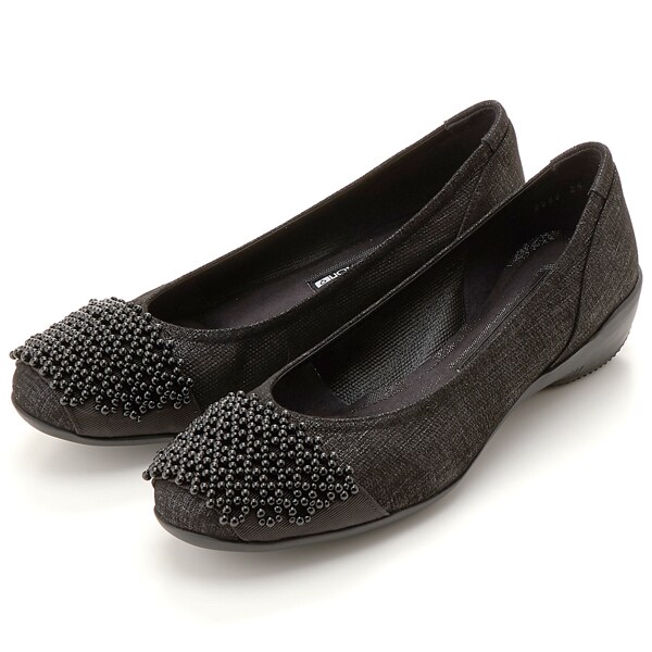 コンポジション パンプス セール】フラワーモチーフオープントゥ