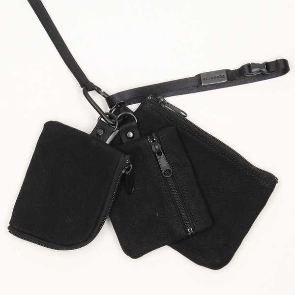 ビーシーイシュタル/日本製パラフィン加工防水帆布3連ポーチの通販は