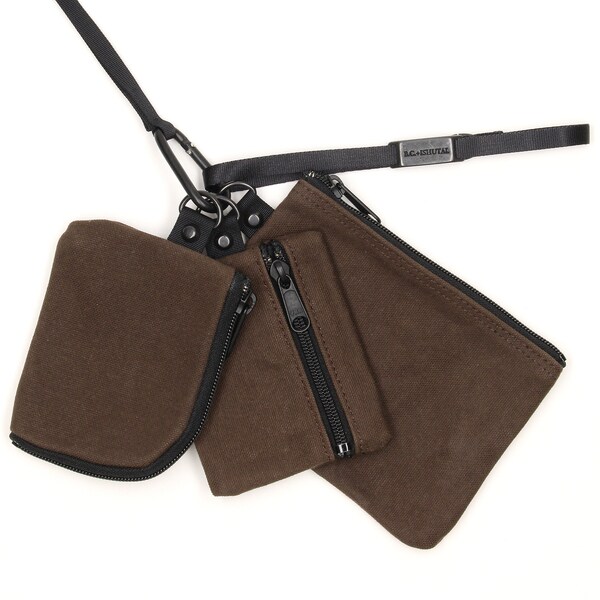 ビーシーイシュタル/日本製パラフィン加工防水帆布3連ポーチの通販は