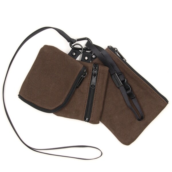 ビーシーイシュタル/日本製パラフィン加工防水帆布3連ポーチの通販は