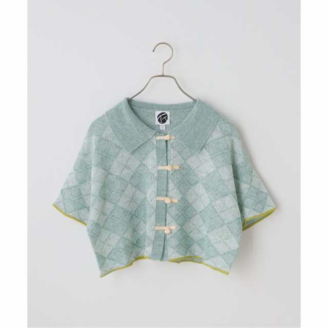 ジャーナルスタンダード（JOURNAL STANDARD）/【YANYAN/ヤンヤン】ARGYLE BOXY CROP SHIRT:ニット