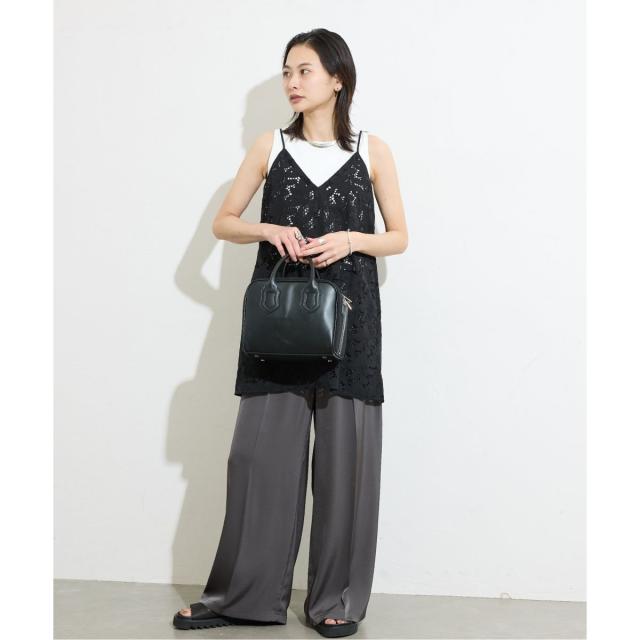 ジャーナルスタンダード TICCA ティッカ フラワーレースキャミ 黒 美品 JOURNAL STANDARD｜別注【TICCA / ティッカ】フラワーレース