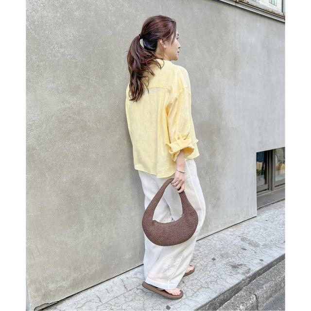 ジャーナルスタンダード（JOURNAL STANDARD）/《追加2》リネンレギュラーロールアップシャツ