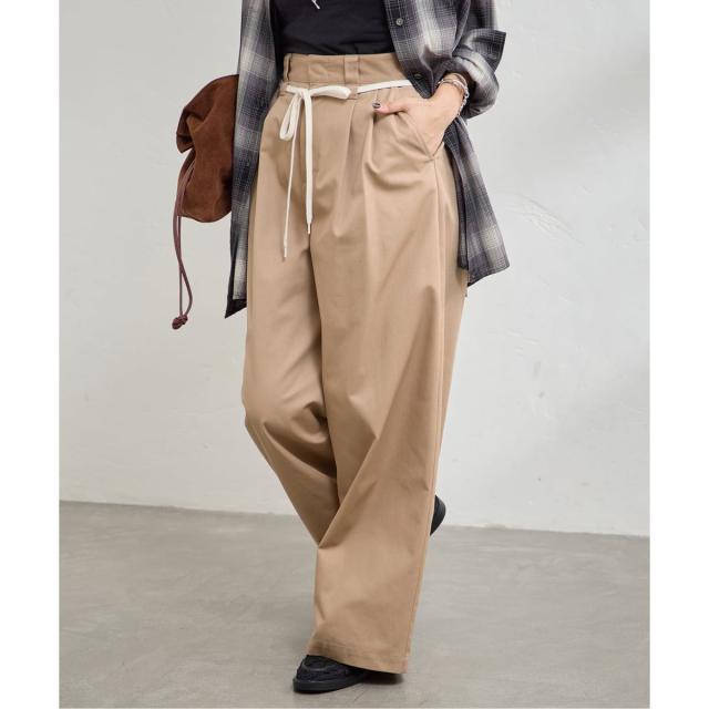 お値下げ。ジャーナルスタンダード今季商品ベージュ コットン ワイドパンツ お値下げ。ジャーナルスタンダード今季商品ベージュ コットン ワイドパンツ