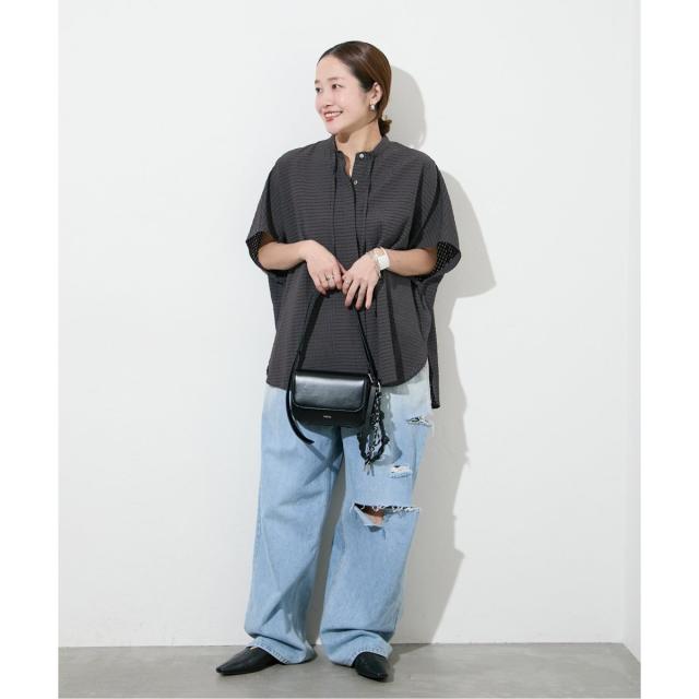 ジャーナルスタンダード（JOURNAL STANDARD）/《追加2》シアーチェックポンチョブラウス