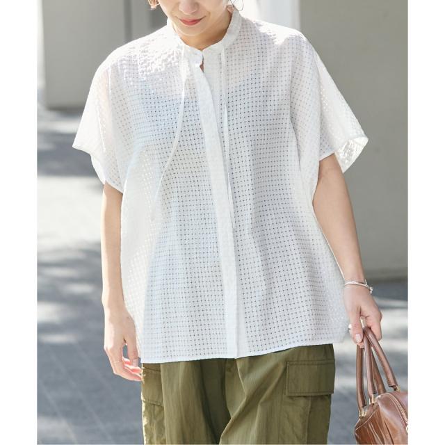 ジャーナルスタンダード（JOURNAL STANDARD）/《追加2》シアーチェックポンチョブラウス