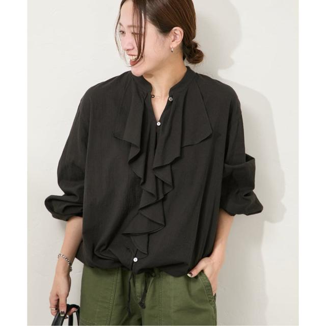 ジャーナルスタンダード（JOURNAL STANDARD）/ボイルストライプフリルブラウス