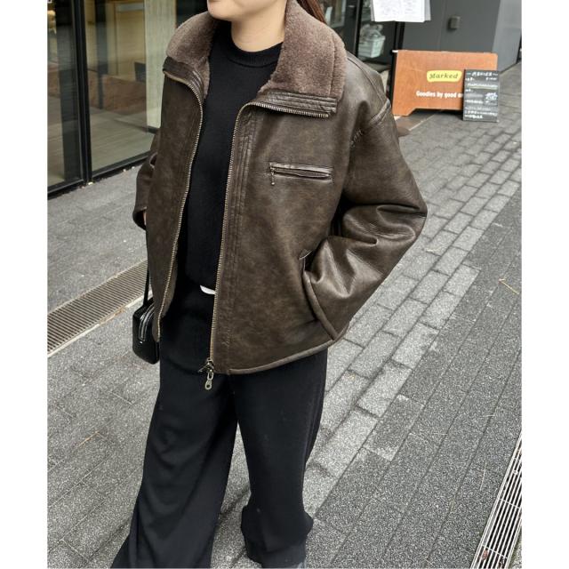 ジャーナルスタンダード（JOURNAL STANDARD）/《WEB限定追加》フェイクレザーボアブルゾン