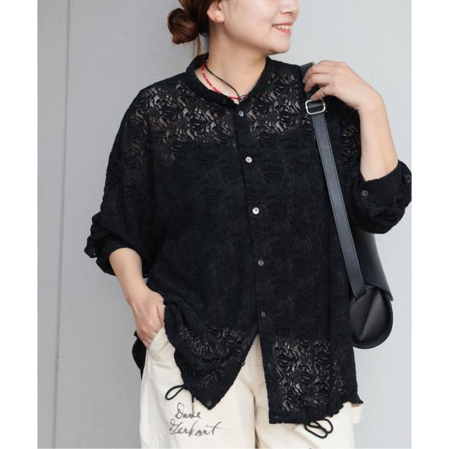 ジャーナルスタンダード（JOURNAL STANDARD）/《追加2》スタンドカラーレースブラウス