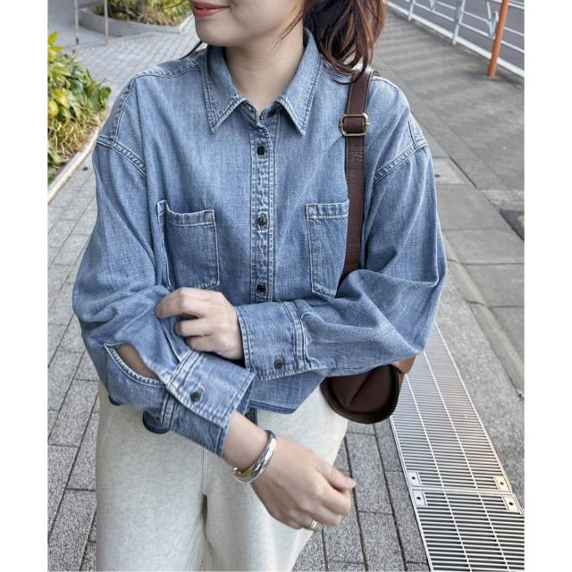 ジャーナルスタンダード（JOURNAL STANDARD）/《追加2》ライトオンスデニムクロップドシャツ