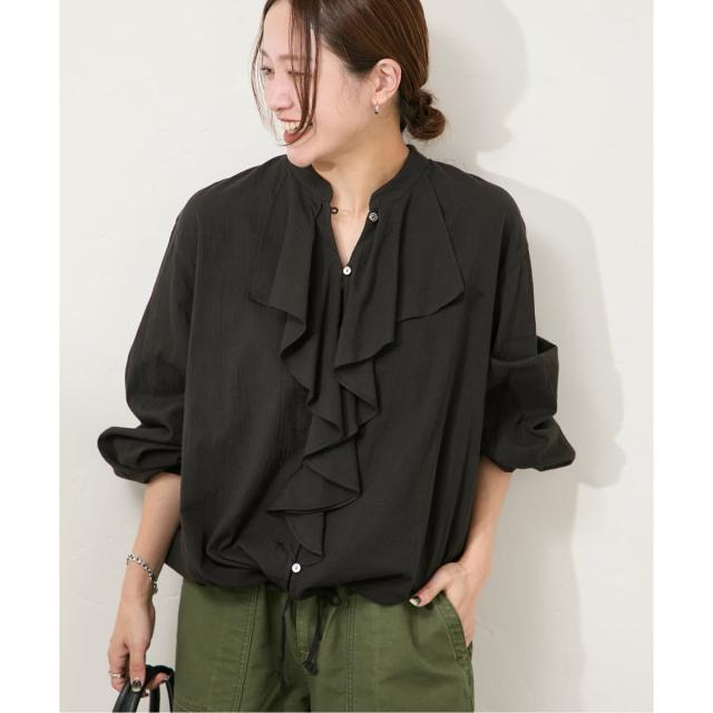 ジャーナルスタンダード（JOURNAL STANDARD）/《WEB限定追加2》ボイルストライプフリルブラウス