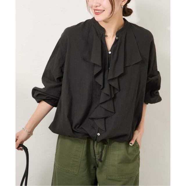 ジャーナルスタンダード（JOURNAL STANDARD）/《WEB限定追加2》ボイルストライプフリルブラウス