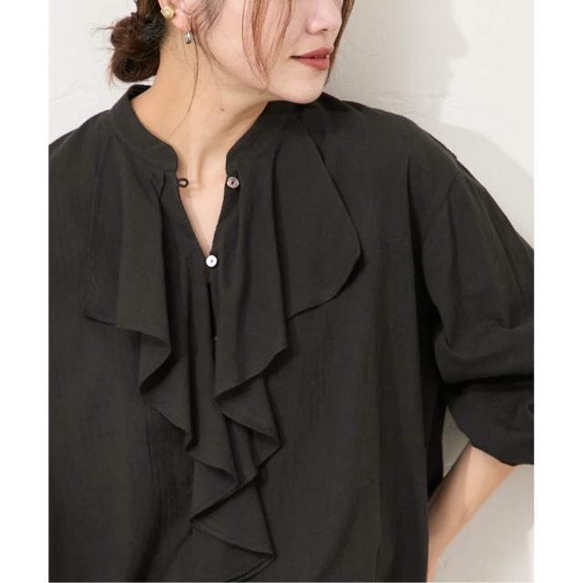 ジャーナルスタンダード（JOURNAL STANDARD）/《WEB限定追加2》ボイルストライプフリルブラウス