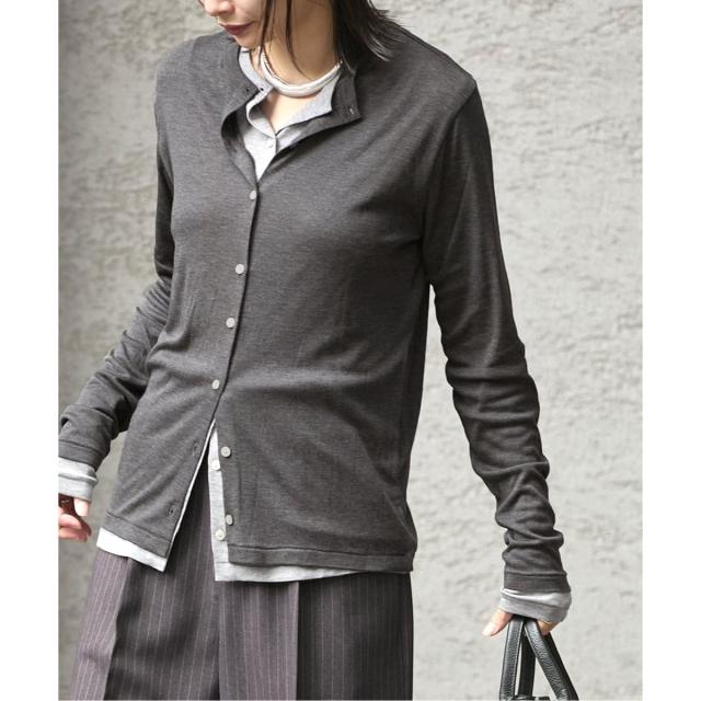 ジャーナルスタンダード（JOURNAL STANDARD）/《追加2》ウールMIX シアークルーネックカーディガン