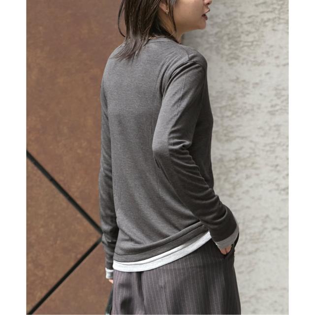 ジャーナルスタンダード（JOURNAL STANDARD）/《追加2》ウールMIX シアークルーネックカーディガン