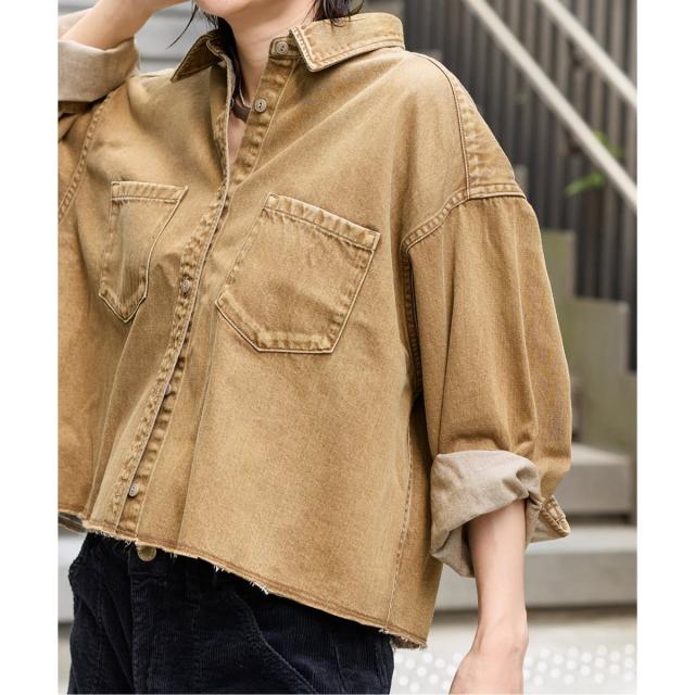 ジャーナルスタンダード（JOURNAL STANDARD）/《追加3》ライトオンスデニムクロップドシャツ