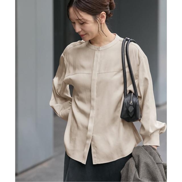 ジャーナルスタンダード（JOURNAL STANDARD）/クルーネックツイルブラウス