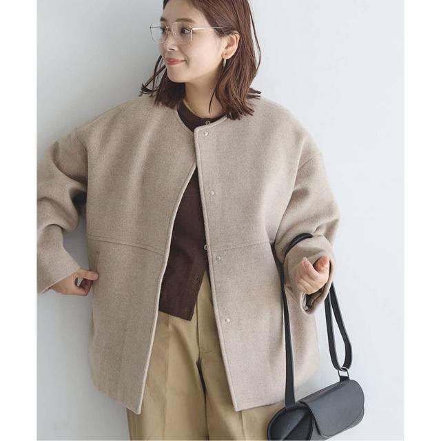 ジャーナルスタンダード（JOURNAL STANDARD）/《追加3》スーパー140ビーバーノーカラーショートコート